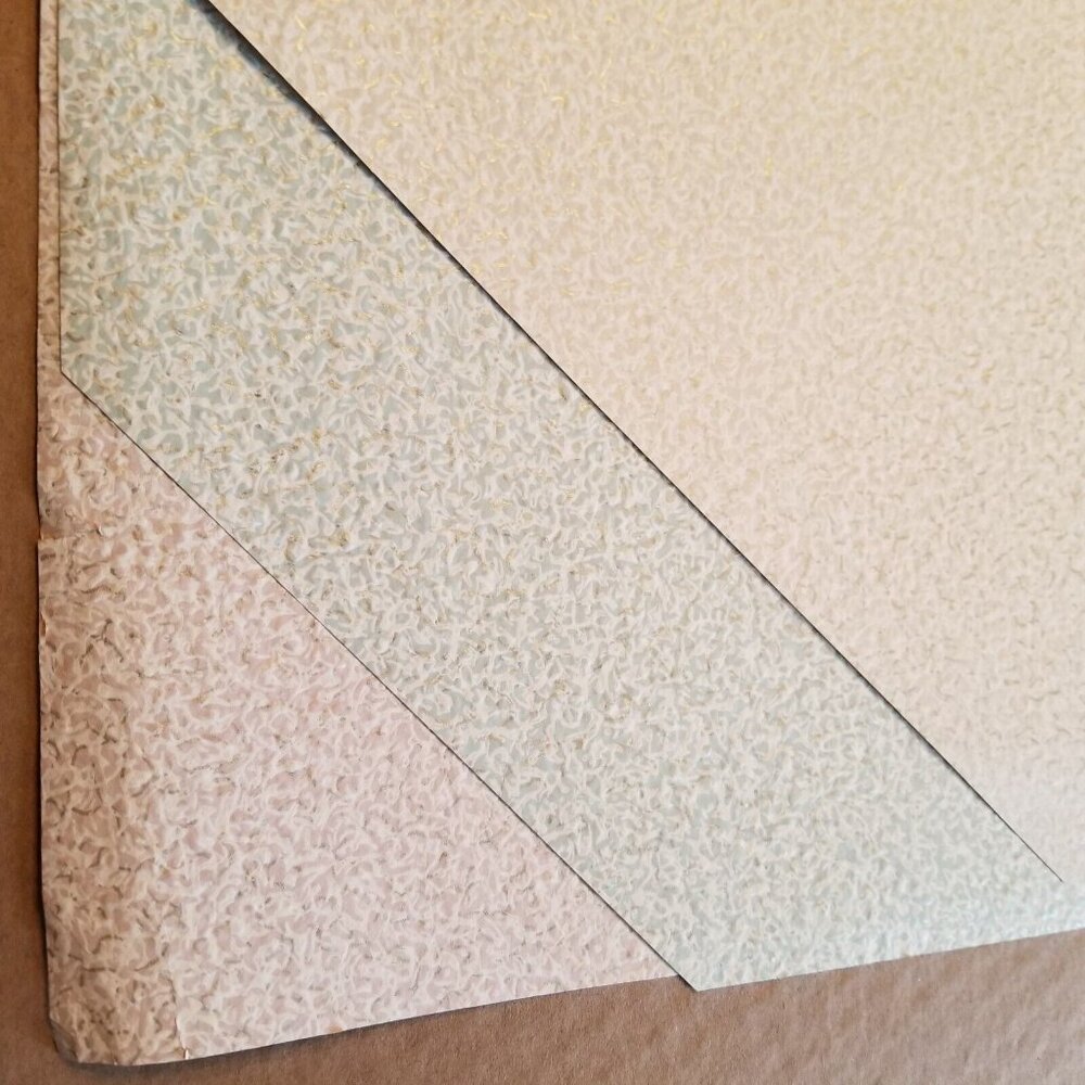 Vintage Wallpaper Sample Sheets 3 Light Colors Coronet Craft Supply Dollhouse